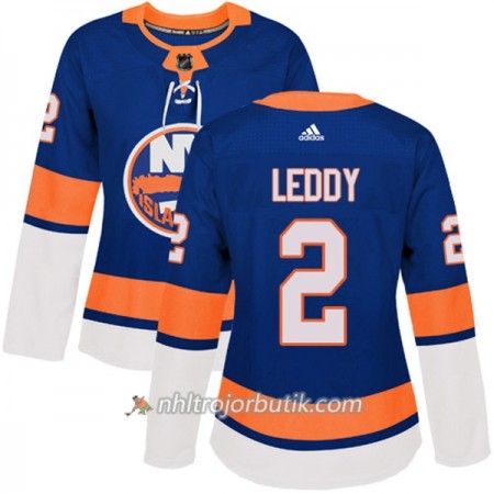 Dame Ishockey New York Islanders Tröja Nick Leddy 2 Adidas 2017-2018 Blå Authentic